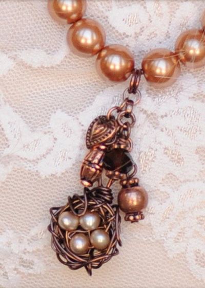 bronze ivory and pearl pink wedding color scheme
