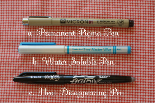 Tracing Patterns with the Pilot Frixion Erasable Pen – C Sews