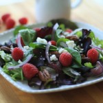 Raspberry Salad with Raspberry Poppy Seed Vinaigrette
