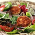 Fried Goat Cheese Medallions for a Salad